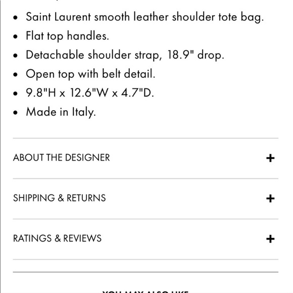 Saint Laurent Manhattan Small Smooth Leather Tote Bag - Picture 11 of 12